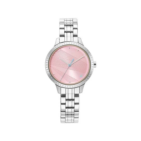 Fastrack Stunners Quartz Analog Pink Dial Metal Strap Watch for Girls (NT6267SM02)