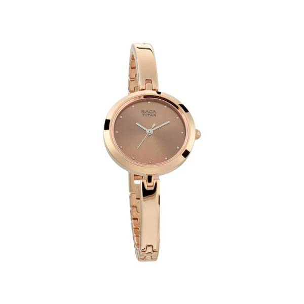 Titan Raga Viva Rose Gold Dial Women Watch With Metal Strap (NT2606WM05)