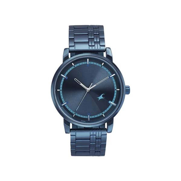 Fastrack Style Up Blue Dial Stainless Steel Strap Watch for Guys (3278QM01)