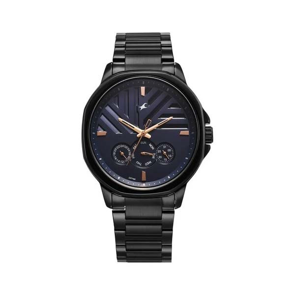 Fastrack Fleek Quartz Multifunction Blue Dial Stainless Steel Strap Watch for Guys (NT3303NM01)