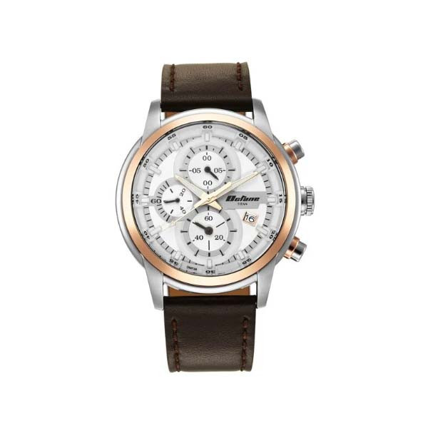 Titan Octane Silver Dial Analog with Date Stainless Steel Strap Watch for Men (NT90086KL02)