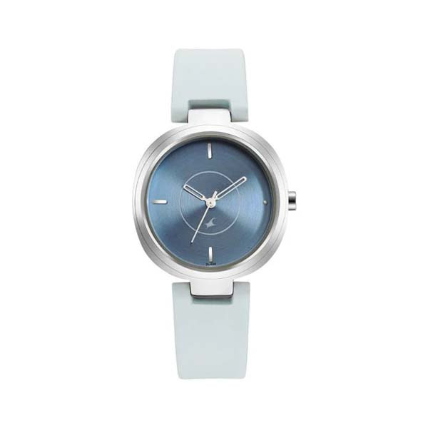Fastrack Stunners Quartz Analog Blue Dial Leather Strap Watch for Girls (NS6247SL02)