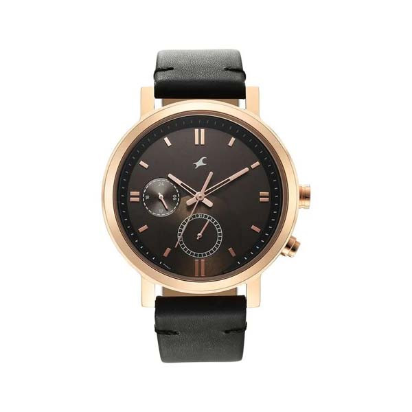 Fastrack Tick Tock Brown Dial Watch for Guys (NS3287WL02)