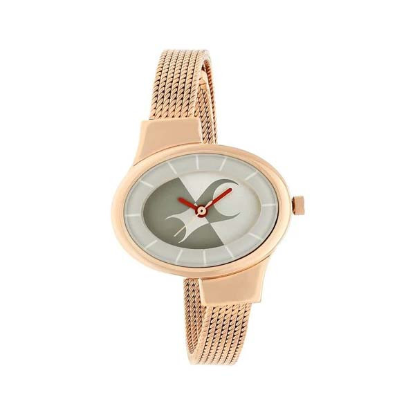 Fastrack Hitlist Quartz Analog Silver Dial Stainless Steel Strap Watch for Girls (NP6015WM01)