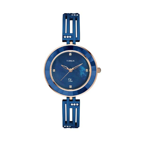 TIMEX Fria Women Blue Round Analog Watch (TWEL16203)