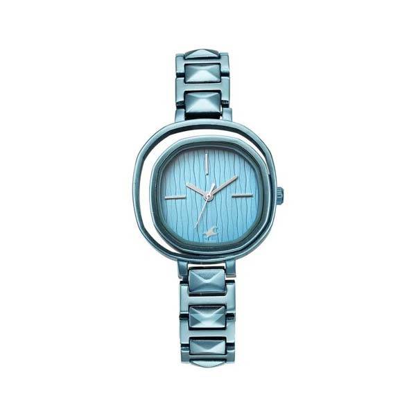 Fastrack Opulence Quartz Analog Blue Dial Metal Strap Watch for Girls (NS6276QM01)