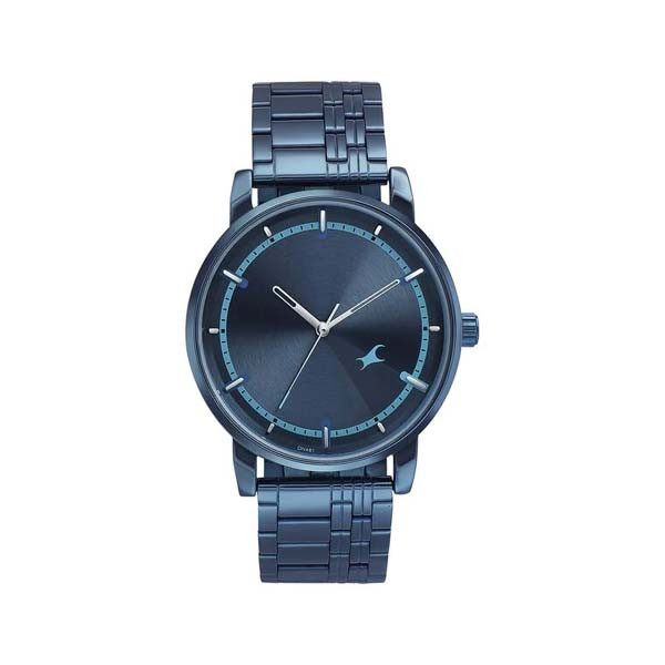 Fastrack Style Up Blue Dial Stainless Steel Strap Watch for Guys (3278QM01)
