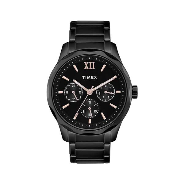 Timex Men Black Round Multifunction Dial Watch (TW0TG7625)