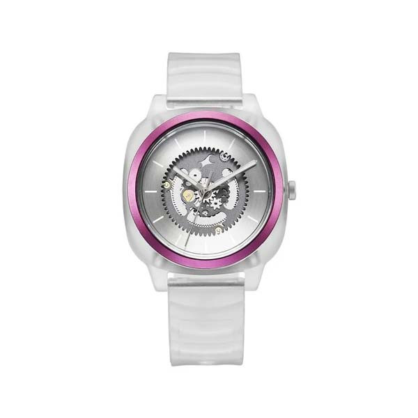 Fastrack Bare Quartz Analog Skeleton Unisex Watch With Grey Dial And Translucent Plastic Strap (3312PP05)