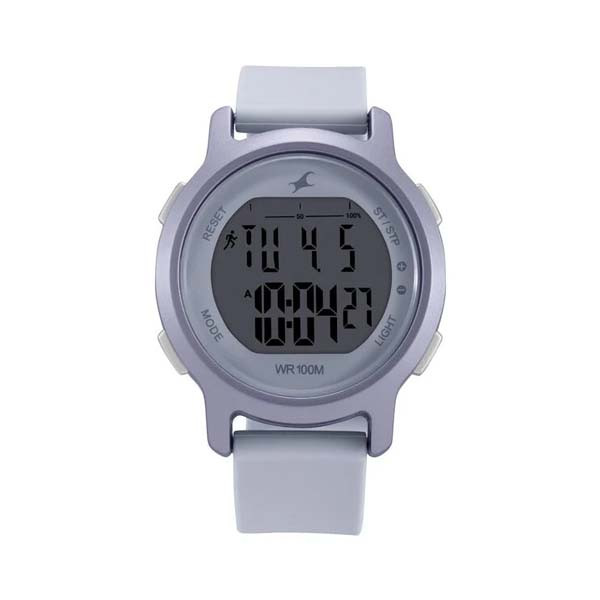 Fastrack Street Line Digital Dial Purple Silicone Strap Watch for Girls (NR68027PP05)