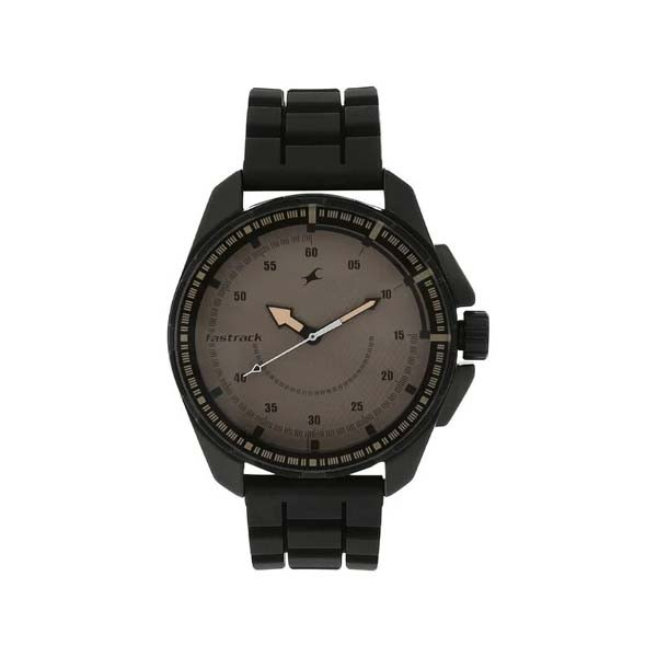 Fastrack Quartz Analog Brown Dial Plastic Strap Watch for Guys (NT3084NP01)